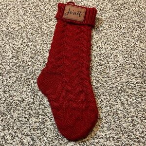 Stocking “Ja’net” “Janet” personalized Knit Stocking